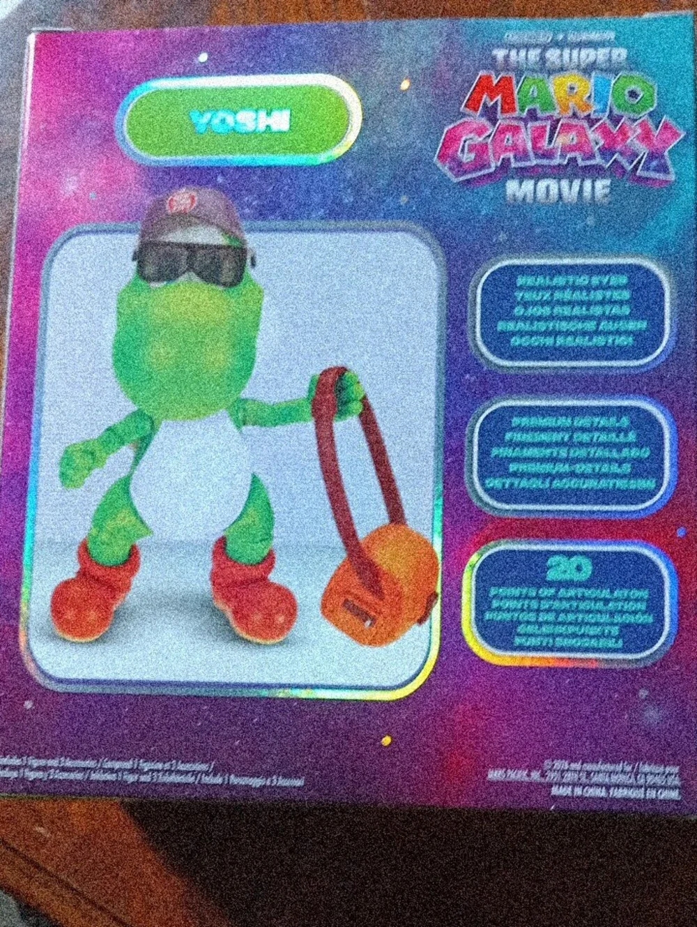 Nintendo Yoshi Figure with Green, Red, Purple and Orange Accents